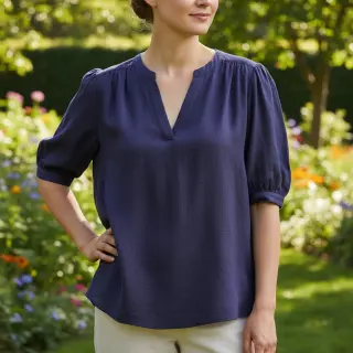 Viscoză cu in WASHED navy