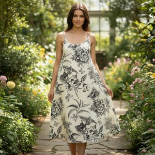 Viscoză cu in Floweria navy