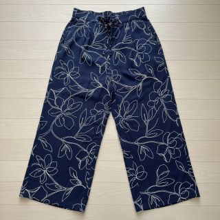 Viscoză cu in EMBROIDERY Flower Danielle navy