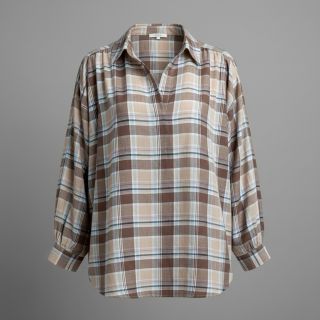 Viscoză cu in YARN DYED Checks taupe