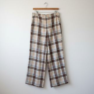 Viscoză cu in YARN DYED Checks taupe