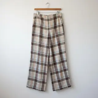 Viscoză cu in YARN DYED Checks taupe