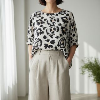 Viscoză cu in Cayena design A digital print