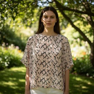 Viscoză cu in Ivy Diamonds design B digital print