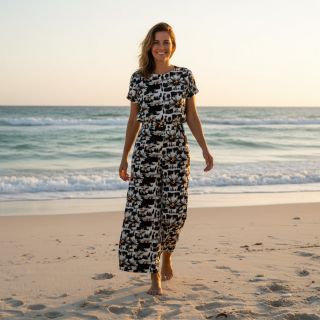 Viscoză cu in Daisy design A digital print