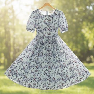 Viscoză cu in Agapanthus design B digital print