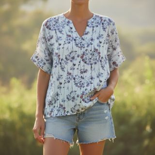 Viscoză cu in Agapanthus design B digital print