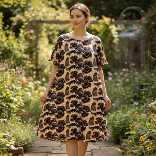 Viscoză cu in Sunlower design A digital print