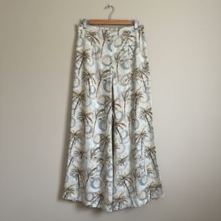 Viscoză cu in Palm tree digital print