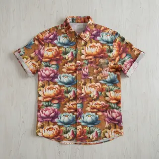 Viscoză cu in Marigold design C digital print