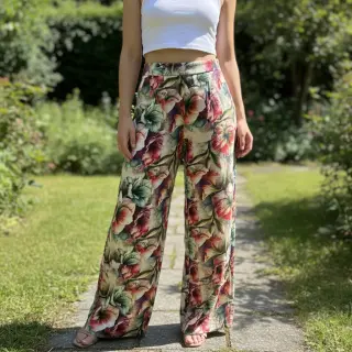 Viscoză cu in Azalea design A digital print