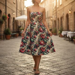 Viscoză cu in Azalea design D digital print