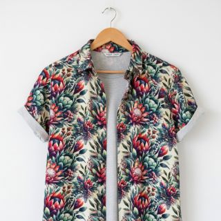 Viscoză cu in Azalea design D digital print