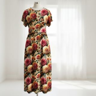 Viscoză cu in Rosalie design A digital print