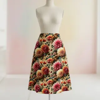 Viscoză cu in Rosalie design A digital print