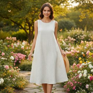 Viscoză cu in CRINCLE off white