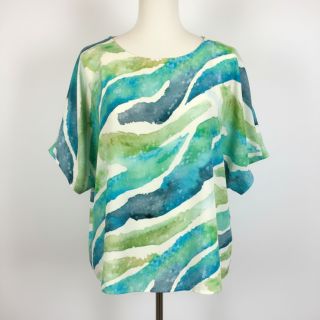 Viscoză SATIN Chloe blue digital print