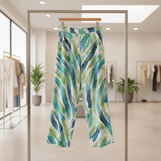 Viscoză SATIN Chloe blue digital print