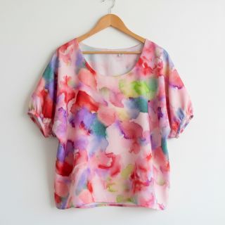 Viscoză SATIN Ambre pink digital print