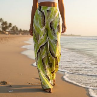 Viscoză SATIN Chloe green digital print