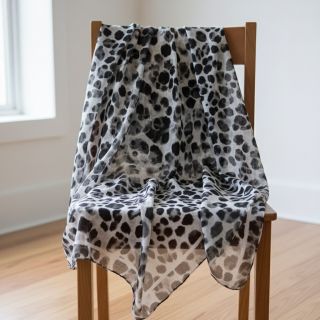 Viscoză SATIN Animal skin black digital print