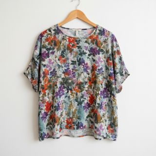 Viscoză SATIN Flowie Kin off white digital print