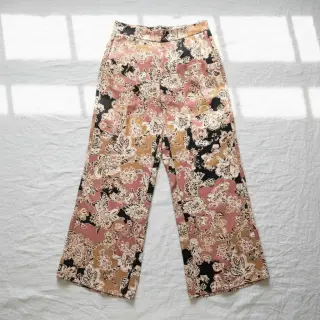 Viscoză SATIN Flowie Noe black digital print