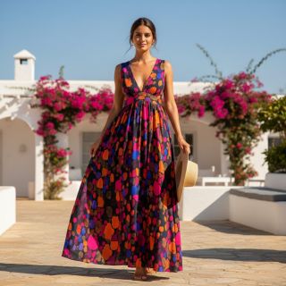 Viscoză SATIN Imagine digital print