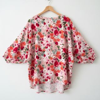 Viscoză SATIN Red flowers digital print