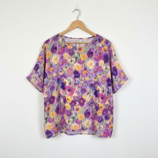 Viscoză SATIN Lavender flowers digital print