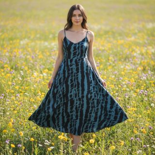 Viscoză RADIANCE Imagine blue digital print