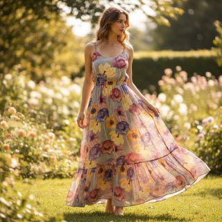 Viscoză RADIANCE Flower Elia digital print