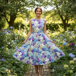 Viscoză RADIANCE Flower Horas digital print