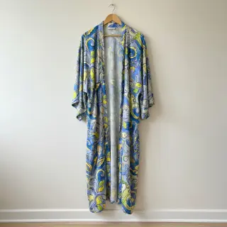 Viscoză RADIANCE Abstract paisley blue digital print