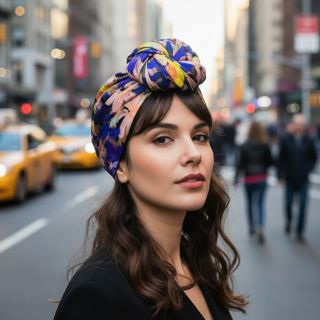 Viscoză RADIANCE Cornelia flowers purple digital print