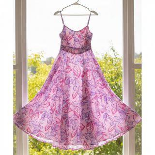 Viscoză RADIANCE Anabella leaves pink digital print