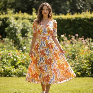 Viscoză RADIANCE Old flowers digital print