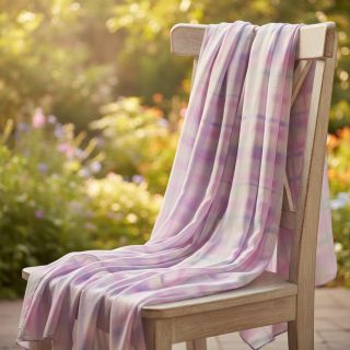 Viscoză RADIANCE Check purple digital print