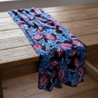 Viscoză RADIANCE Anabella leaves black digital print