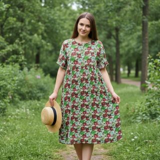 Viscoză RAYON POPLIN Knitted design E digital print