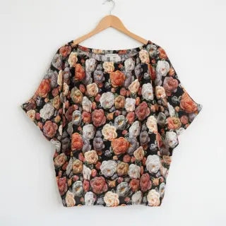 Viscoză RAYON POPLIN Knitted design F digital print