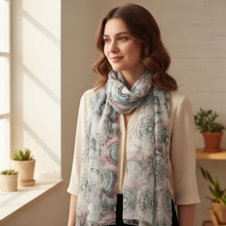 Viscoză RAYON POPLIN Patchwork pattern design B digital print