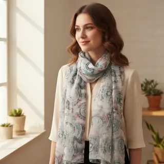 Viscoză RAYON POPLIN Patchwork pattern design B digital print