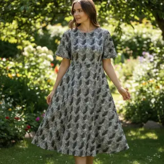 Tricot VISCOSE Structure grey digital print