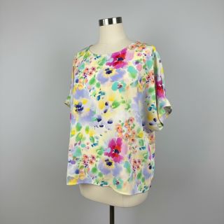 Viscoză STRETCH Watercolour flowers design B digital print