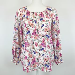 Viscoză LUREX Tossed flowers white digital print