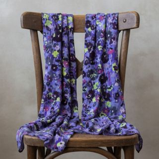 Viscoză LUREX Dark night flowers digital print