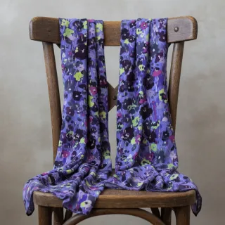 Viscoză LUREX Dark night flowers digital print