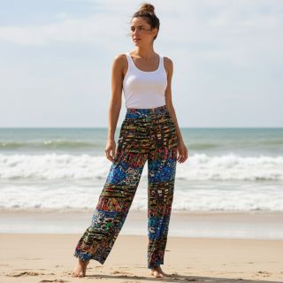 Viscoză Dimulti blue digital print