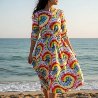 Viscoză Retro fun design C digital print